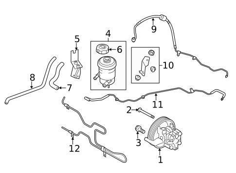 Pump & Hoses for 2012 Kia Sorento #0