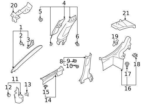 Interior Trim - Pillars for 2023 Subaru Outback #0