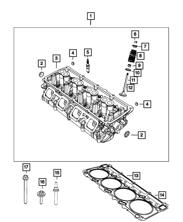 68280509AE - 6.4L Gas; Engine: Engine Cylinder Head Assembly, Left Side for Mopar Image