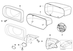 51168165115 - Vehicle Trim: Cover Cap, Primed, Left for BMW Image