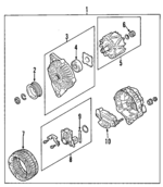 MD619822 - : Voltage Regulator for Mitsubishi: Montero, Montero Sport Image