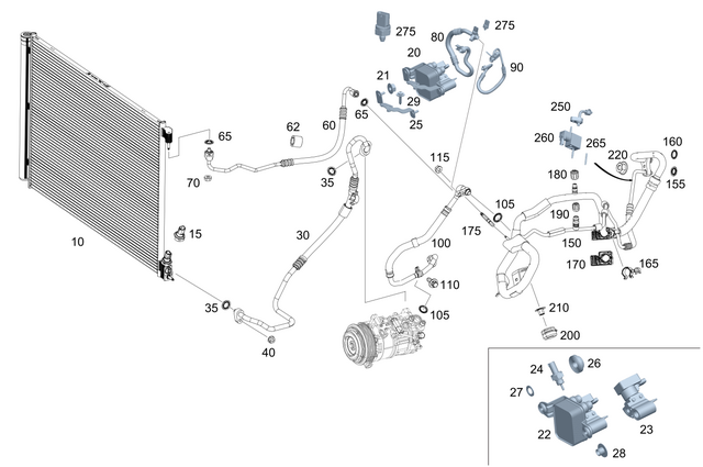 2908303800 - : Refrigerant Line for Mercedes-Benz Image