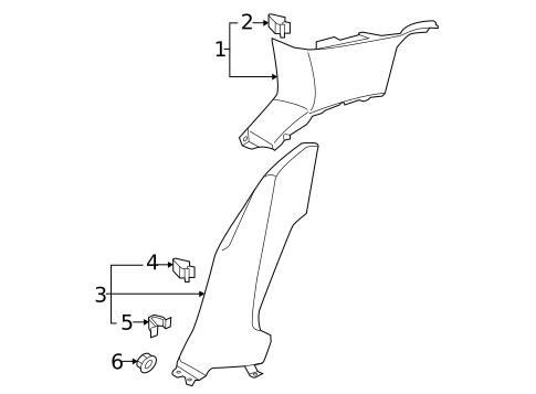 Interior Trim - Quarter Panels for 2023 Volkswagen GTI #0