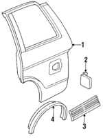 15967839 - Body: Wheel Opening Molding for Chevrolet: S10 Blazer | GMC: Jimmy, Jimmy S15 Image