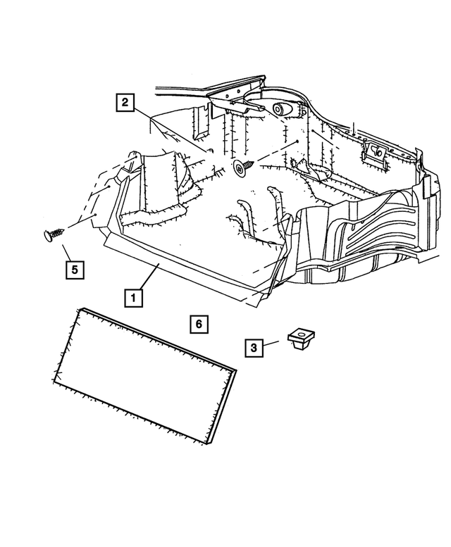 4698338AD - Interior Trim: Luggage Compartment Carpet for Mopar Image