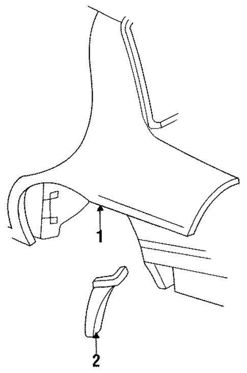 Quarter Panel & Components for 1994 Pontiac Grand Am #1