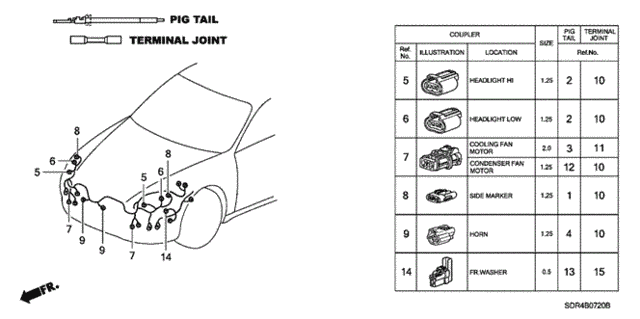 Electrical Connector (FR.) for 2007 Honda Accord #0