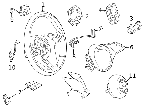 Steering Wheel for 2025 Mercedes-Benz EQE 500 #0