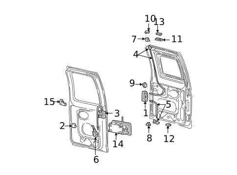 Side Door for 1993 Ford E-350 Econoline #3