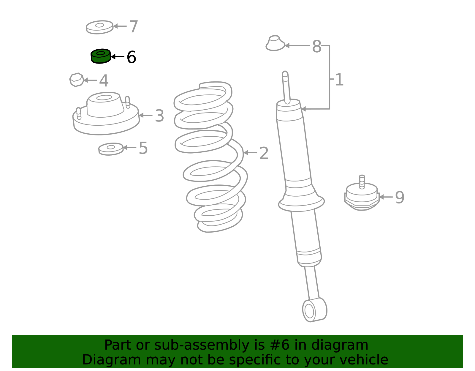 1996-2023 Toyota Shock Mount Insulator 90948-01056 | OEM Parts Online