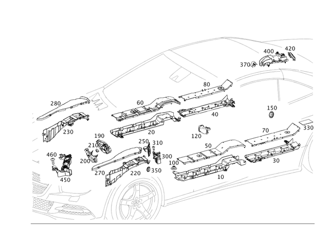 2318200569 - : Cable Duct for Mercedes-Benz: SL400, SL450, SL550, SL63 AMG, SL65 AMG Image
