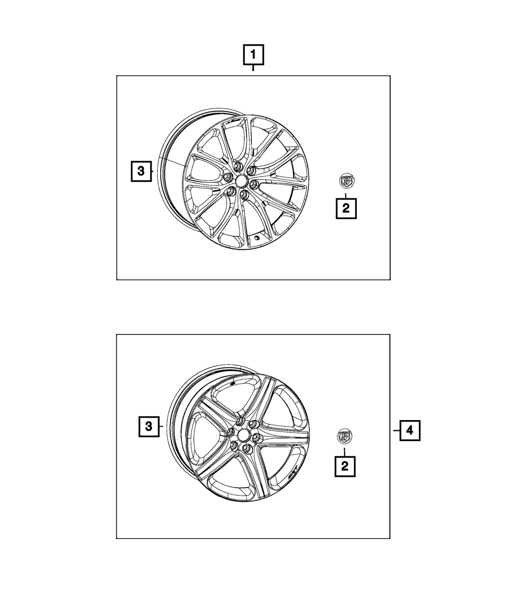 Wheel Center Cap - Mopar (1UP65AAAAA)