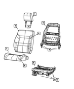 1JT331DHAA - Interior Trim: Front Headrest for Mopar Image