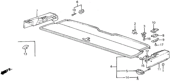 Rear Shelf 3DR for 1987 Honda Civic #0