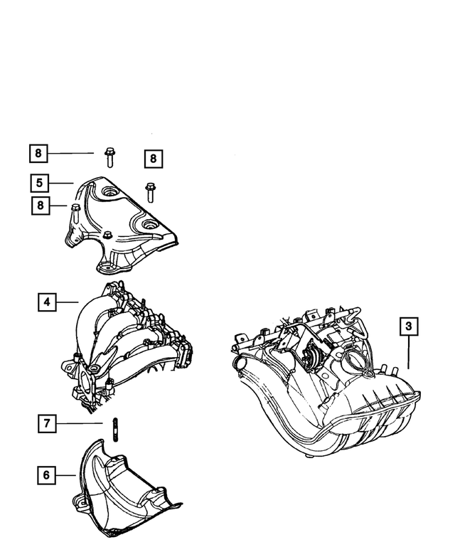 4792432AD - Engine 2.4L Four Cylinder: Intake Manifold for Mopar Image image