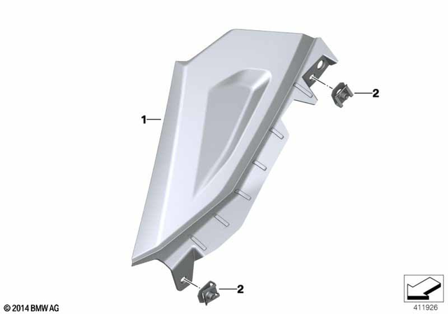 46637694548 - Frame and Mounting Parts: C-Clip Nut, Self-Locking - M5 for BMW-Motorrad Image