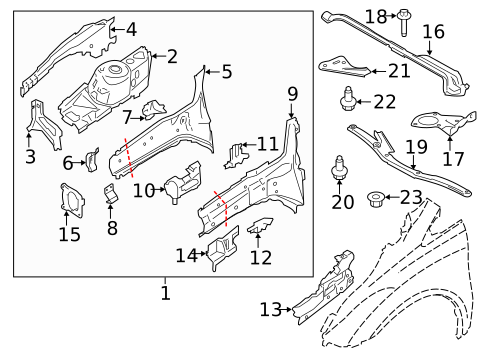 Structural Components & Rails for 2014 Ford Transit Connect #0