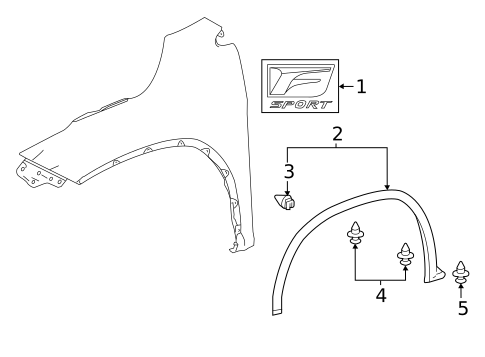 Exterior Trim - Fender for 2016 Lexus RX450h #0