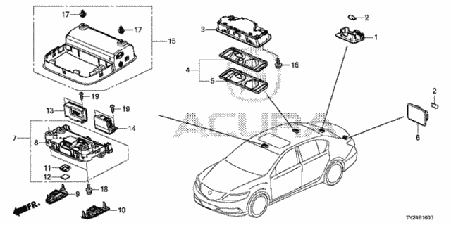 Interior Light for 2017 Acura RLX #0