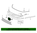 thumbnail image 2 of Genuine OEM Honda Front Grille Emblem For 2017-2019 Ridgeline - 75700-T3V-J00 - Direct Replacement 2 of 2