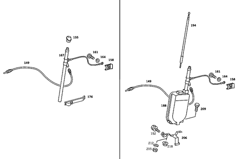 Antenna for 1984 Mercedes-Benz 380SE #0