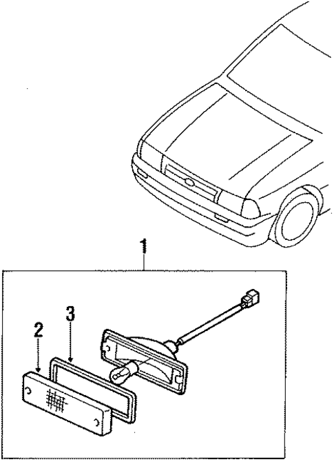 Park Lamps for 1993 Ford Festiva #0