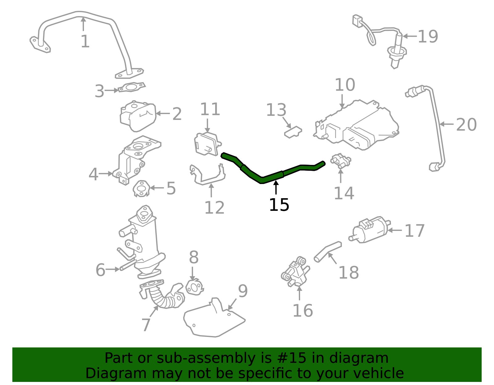 2019-2025 Nissan Altima Vapor Hose 18791-6CC1A | Nissan Parts Central