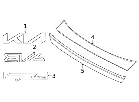 Exterior Trim - Lift Gate for 2023 Kia EV6 #0