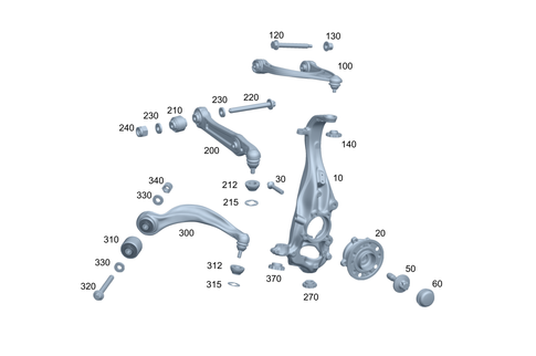 Steering Knuckle and Transverse Control Arm for 2024 Mercedes-Benz EQE 500 #0