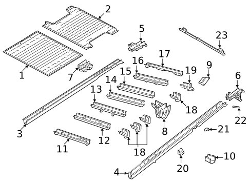 Rear Floor & Rails for 2020 Ram ProMaster 2500 #1