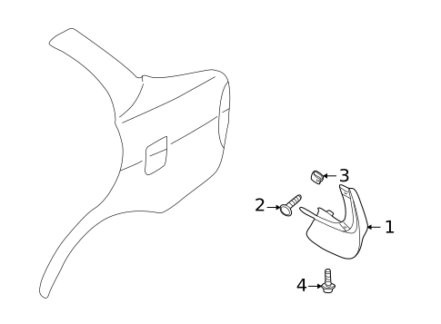 Exterior Trim - Quarter Panel for 2004 Kia Rio #0