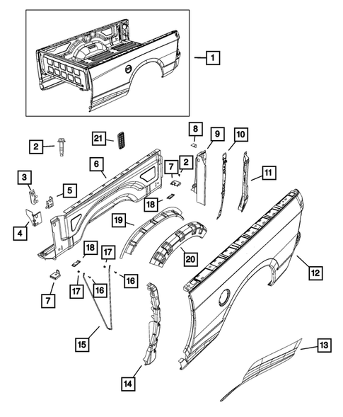 Pickup Box and Fuel Filler Door for 2024 Ram 1500 Classic #0