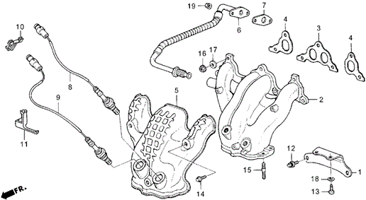 Exhaust Manifold (2) for 1988 Honda Accord #0
