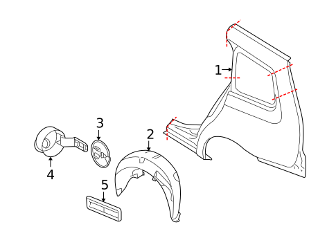 Quarter Panel & Components for 2010 Saab 9-3X #0