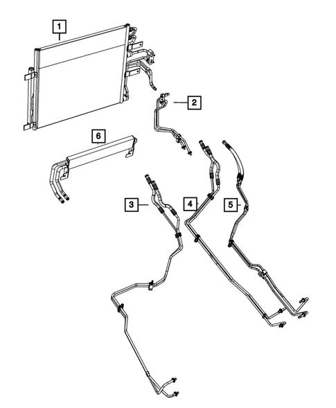 Transmission Oil Cooler, and Lines for 2010 Dodge Ram 1500 #0