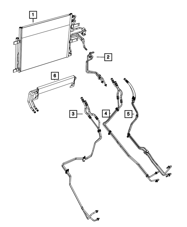 55056855AC - Cooling: Oil Cooler Pressure And Return Hose And Tube for Mopar Image
