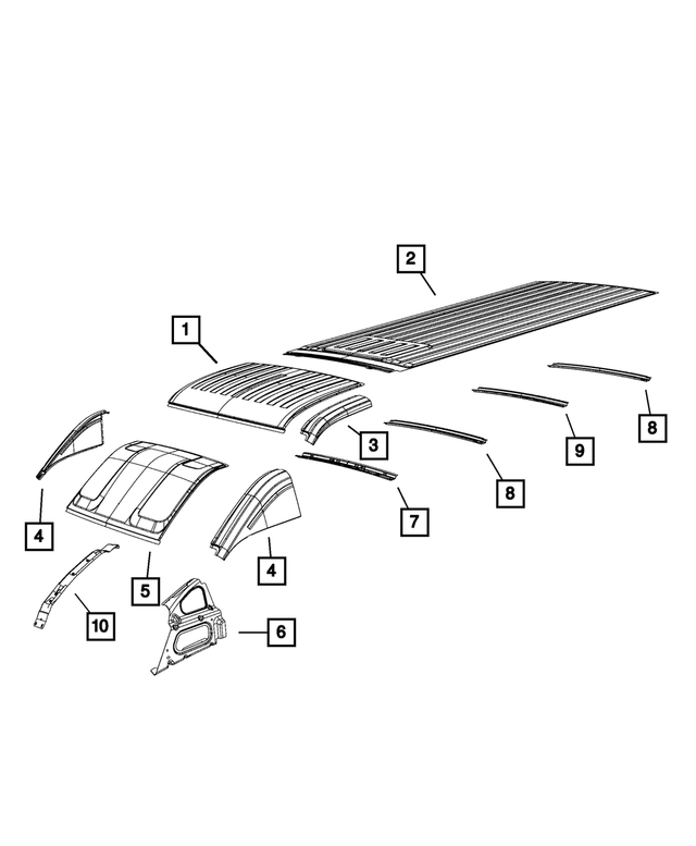 68134085AA - Body Sheet Metal Except Doors: Body Side Panel, Left for Mopar Image