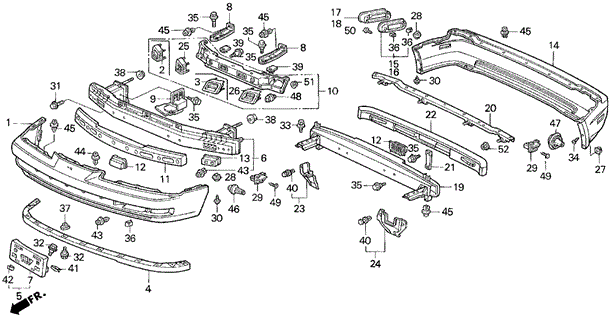 Bumper for 1995 Honda Prelude #0