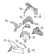 68437513AC - Body Sheet Metal Except Doors: Body Side Aperture Outer Panel, Left for Mopar Image