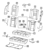 6RM871V5AA - Interior Trim: Seat Bolster, Left for Mopar Image