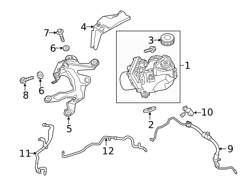 Pump & Hoses for 2019 Nissan Maxima #0