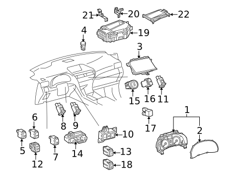 Cluster & Switches for 2012 Lexus RX450h #0