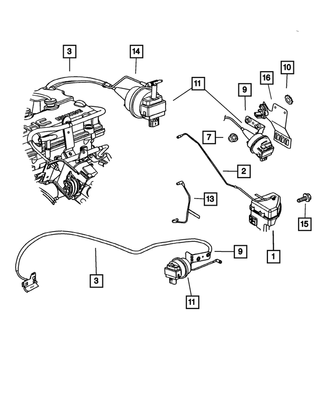 4591428AA - Fuel: Speed Control Vacuum Harness for Mopar Image image