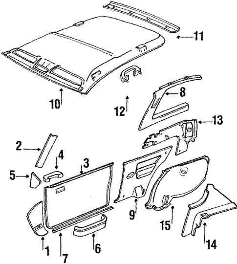 Interior Trim for 1990 Pontiac LeMans #0