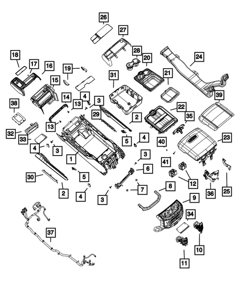Consoles for 2020 Ram 3500 #0