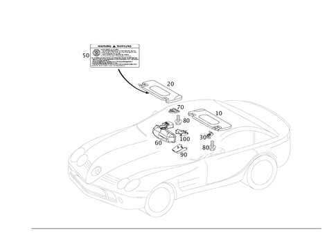 Sun Visor, Interior Mirror, Grab Handle for 2006 Mercedes-Benz SLR McLaren #0