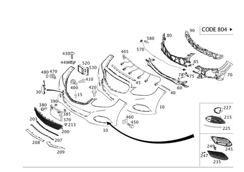 Front Bumper for 2007 Mercedes-Benz E63 AMG #0