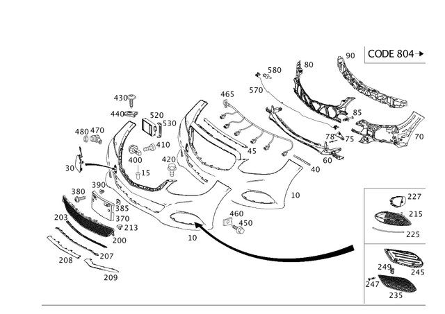 2128851874 - Exterior Detachable Parts: Trim Molding for Mercedes-Benz: E250, E350, E400, E550, E63 AMG, E63 AMG S Image