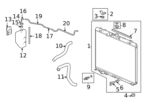 Radiator & Components for 2023 Acura MDX #0