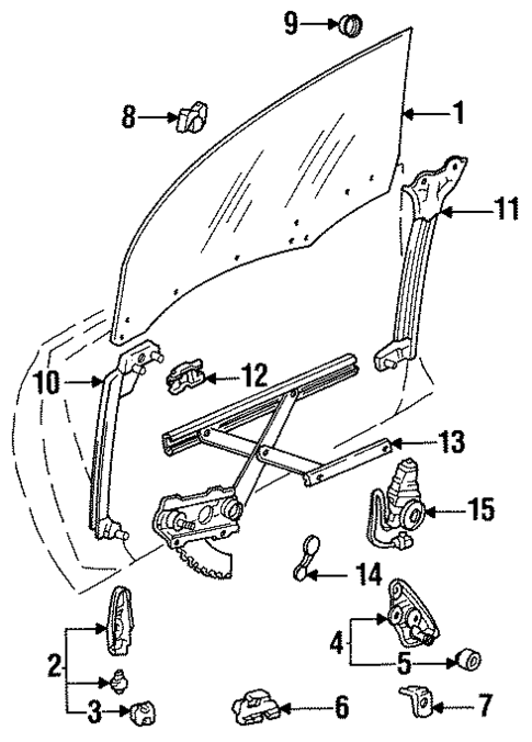 Glass - Door for 1990 Toyota Celica #0